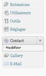 plugin contact menu admin wordpress