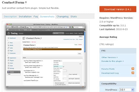 plugin contact forme 7 wp