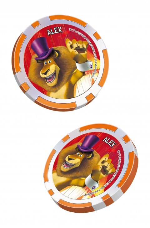 collection jeton madagascar 3, lion alex, cora
