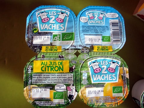 yaourt au citron les 2 vaches