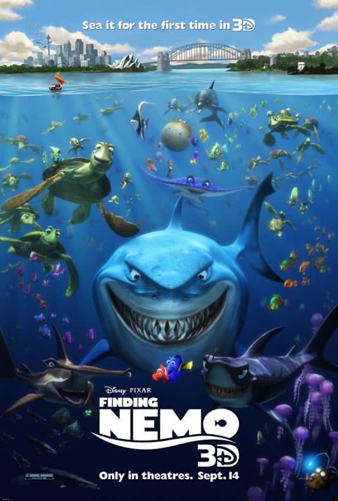 affiche le Monde de Nemo en 3D