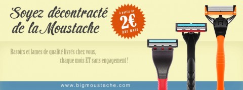 big moutache pour des hommes raséd au poil !