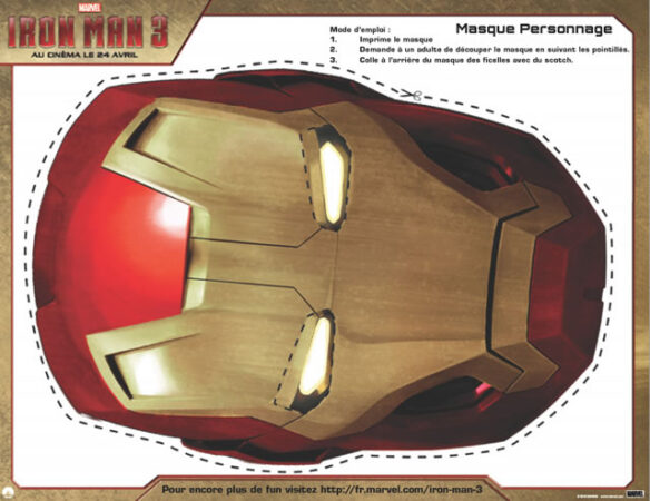 Coloriages Iron Man 3 et activités à imprimer