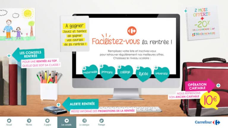 opération carrefour récupération de cartable