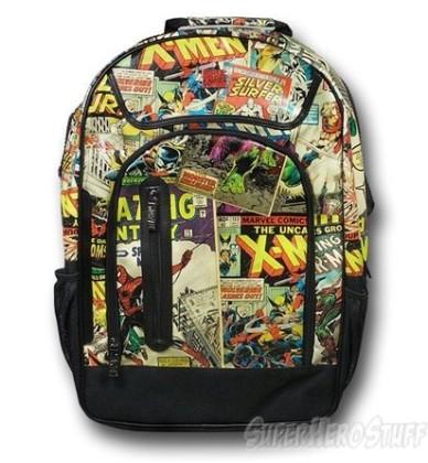 sac à dos imprime retro super heros