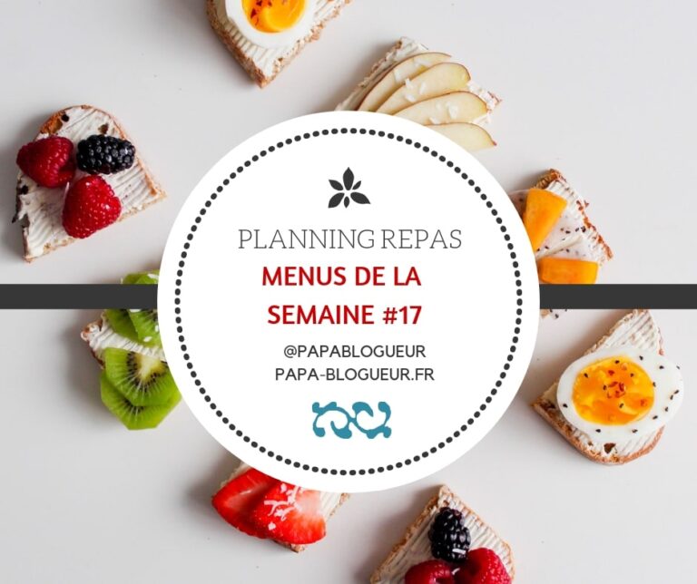 Idées repas et menus de la semaine #17