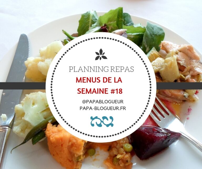 Idées repas et menus de la semaine #18