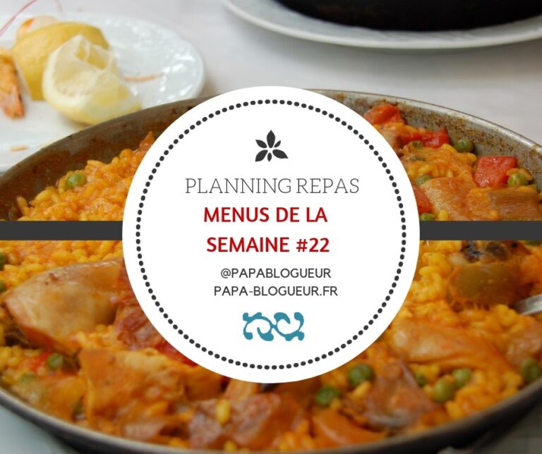 IDEES REPAS ET MENUS DE LA SEMAINE #22