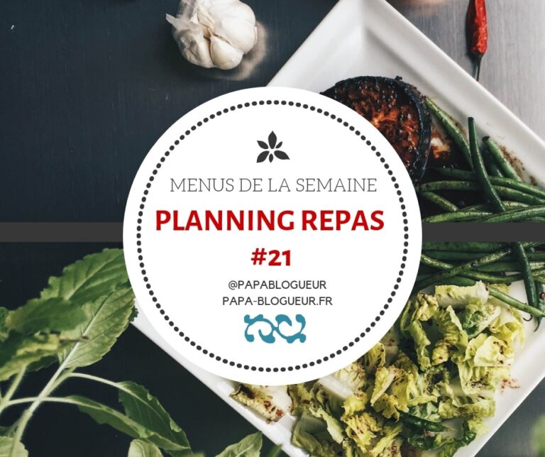 PLANNING REPAS ET MENUS DE LA SEMAINE #21