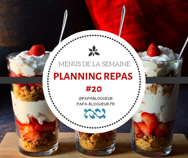 Idées repas et menus de la semaine #20