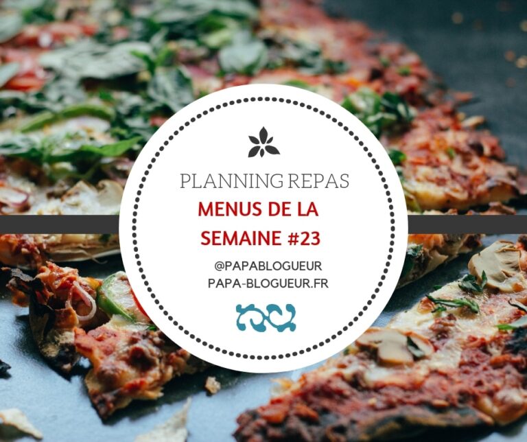 IDEES REPAS ET MENUS DE LA SEMAINE #23