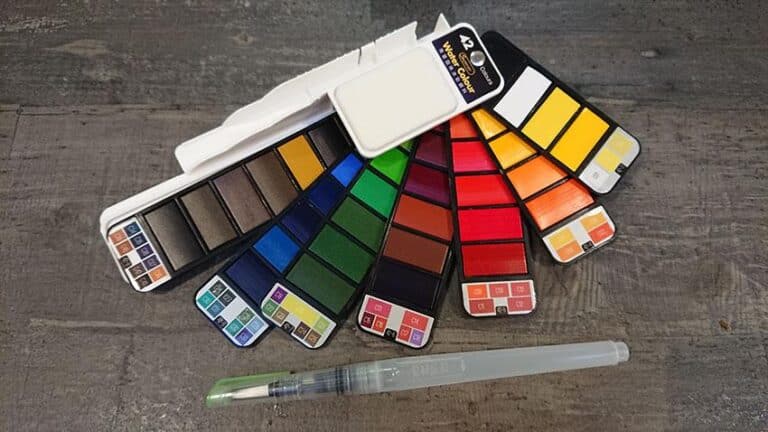 La palette Aquarelle Nomade 42 couleurs