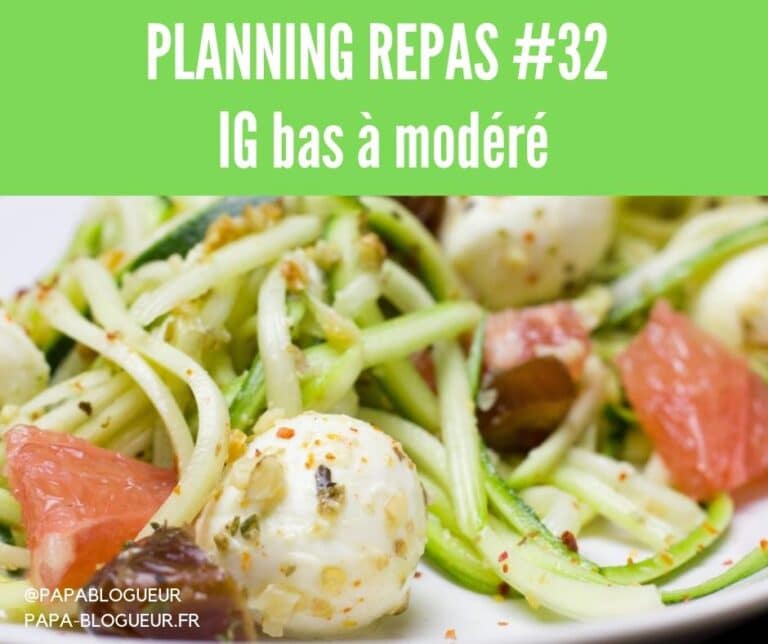 Planning repas semaine IGbas #32