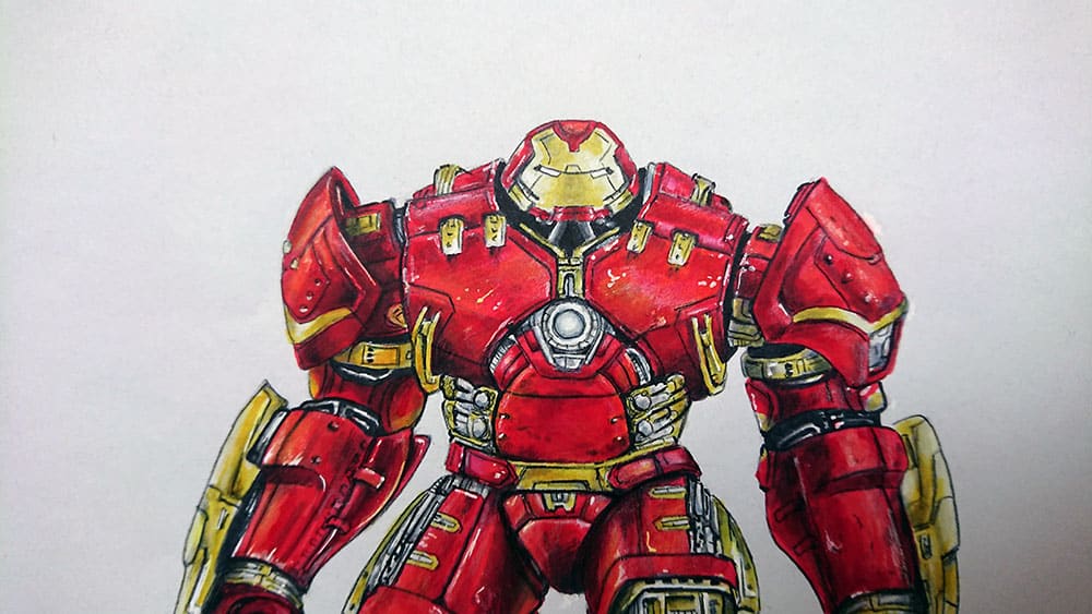 Tuto Comment Dessiner L Armure D Iron Man Hulkbuster Avec Des Graphi T Marker