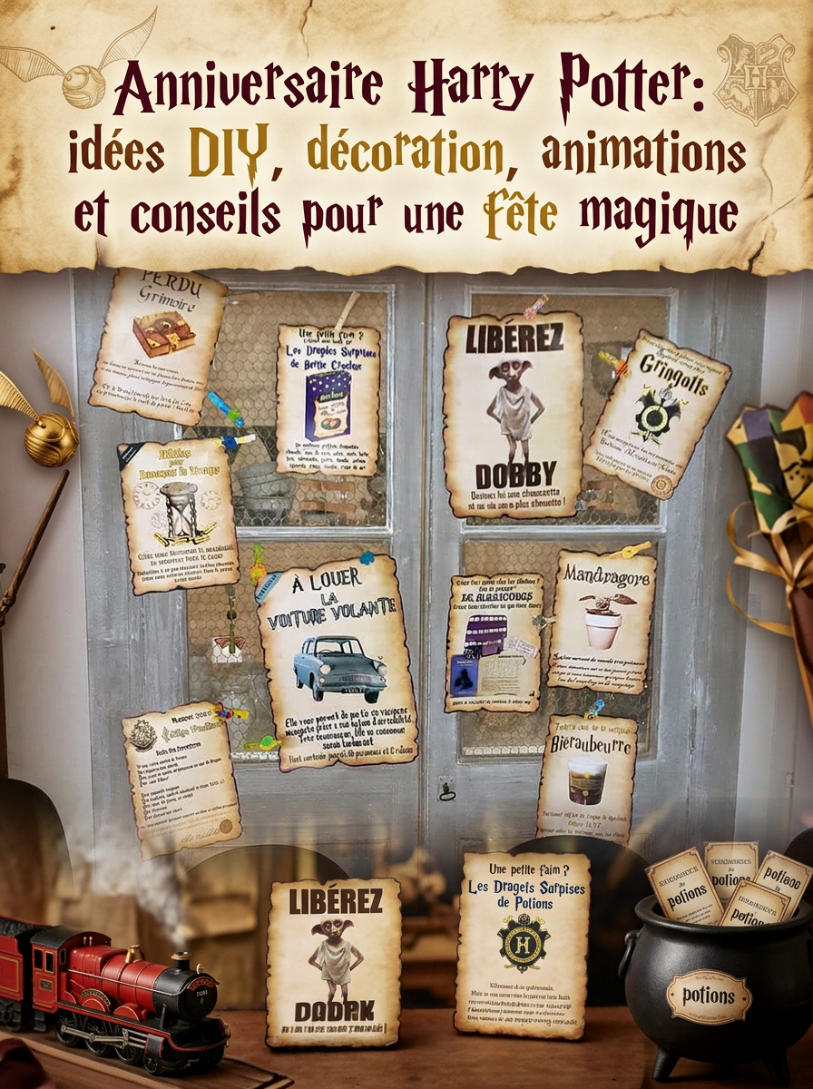 Anniversaire Harry Potter : idées DIY, décoration, animations et conseils pour une fête magique