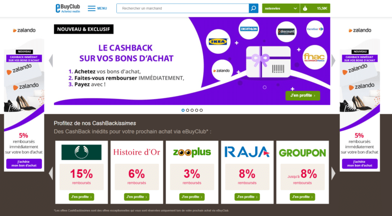 eBuyclub cashback, codes promos, cartes cadeaux : le guide complet pour économiser de l&rsquo;argent en achetant!
