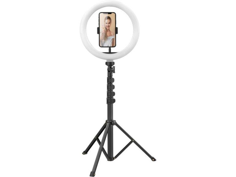 Trépied selfie avec Ring Light 10&Prime; pour iPhone et smartphone 4,7&Prime; à 6,5&Prime;