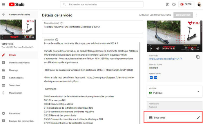 Comment avoir les sous-titres en français sur YouTube