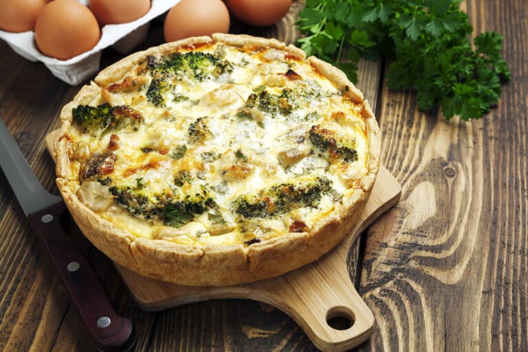 Recette de quiche avec des tiges de brocolis