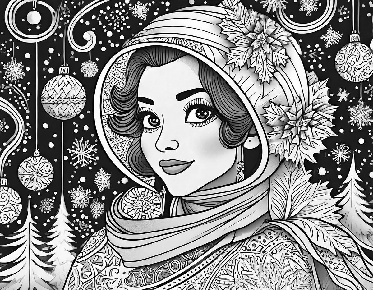 Hiver : coloriages anti-stress Art-thérapie