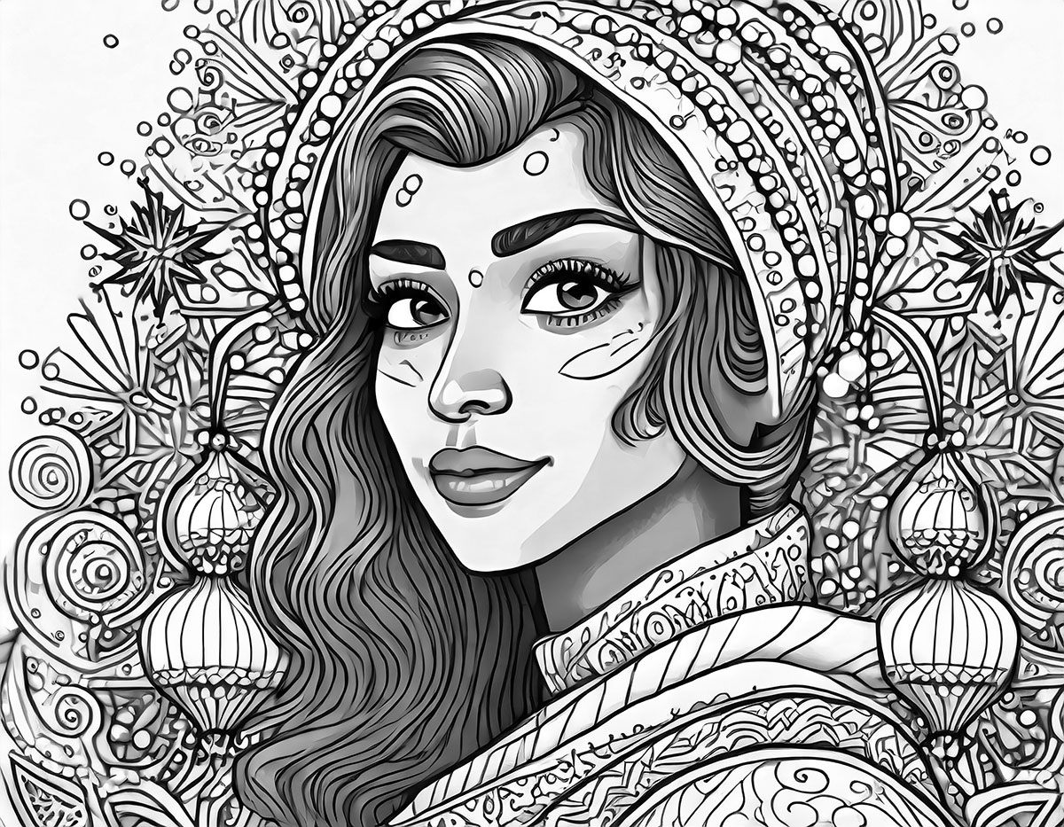 Hiver : coloriages anti-stress Art-thérapie