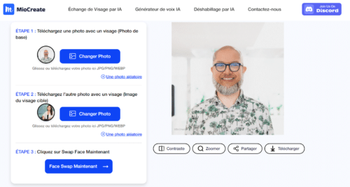 Miocreate Examples Découvrir l'outil captivant de Miocreate Face Swap